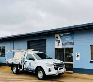 Cox Plumbing service vehicle